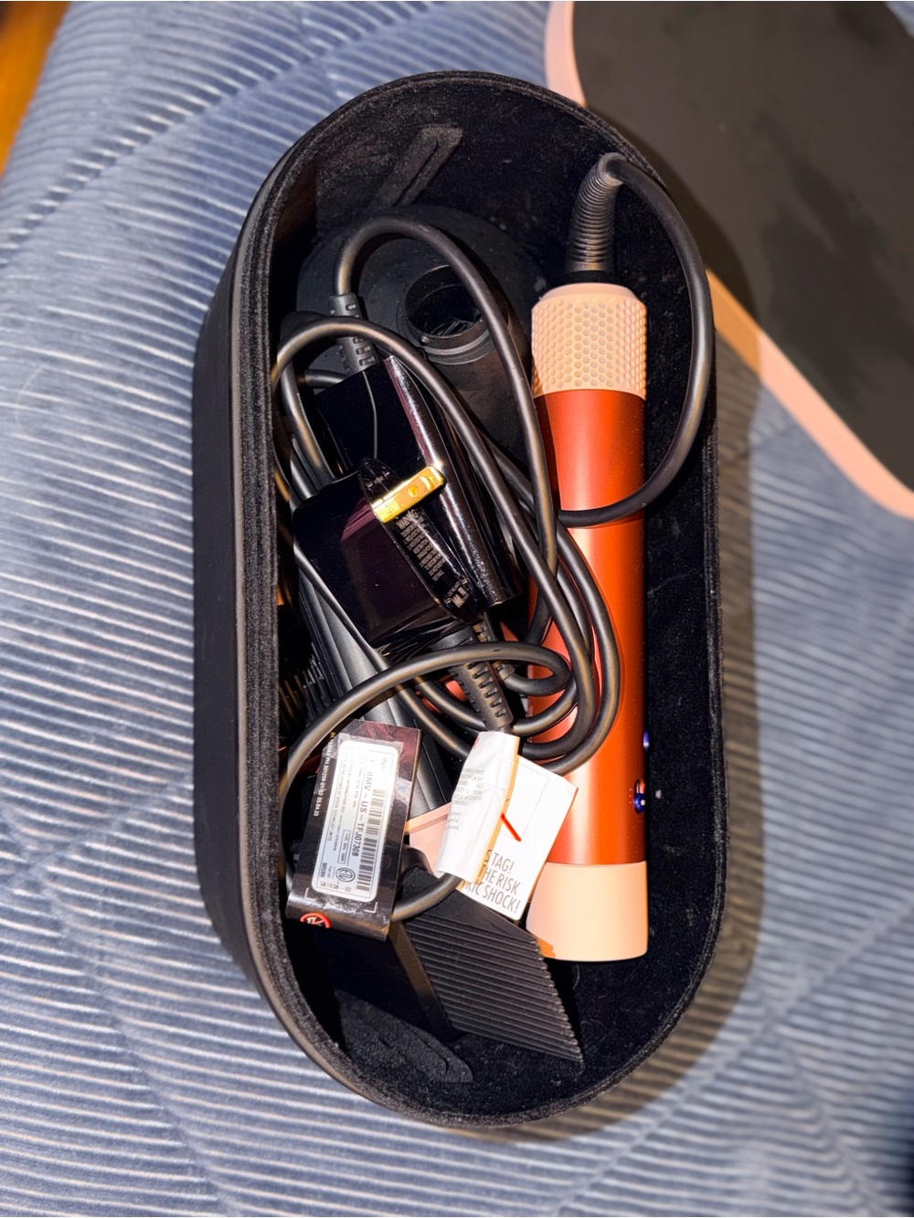 Dyson Black Storage Case with Pink Accent